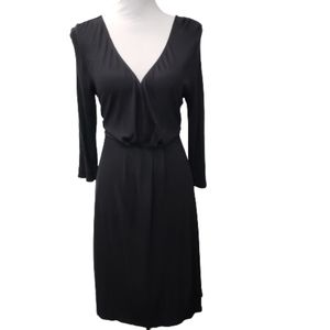 Old Navy Black Jack Surplice Dress Sz Medium